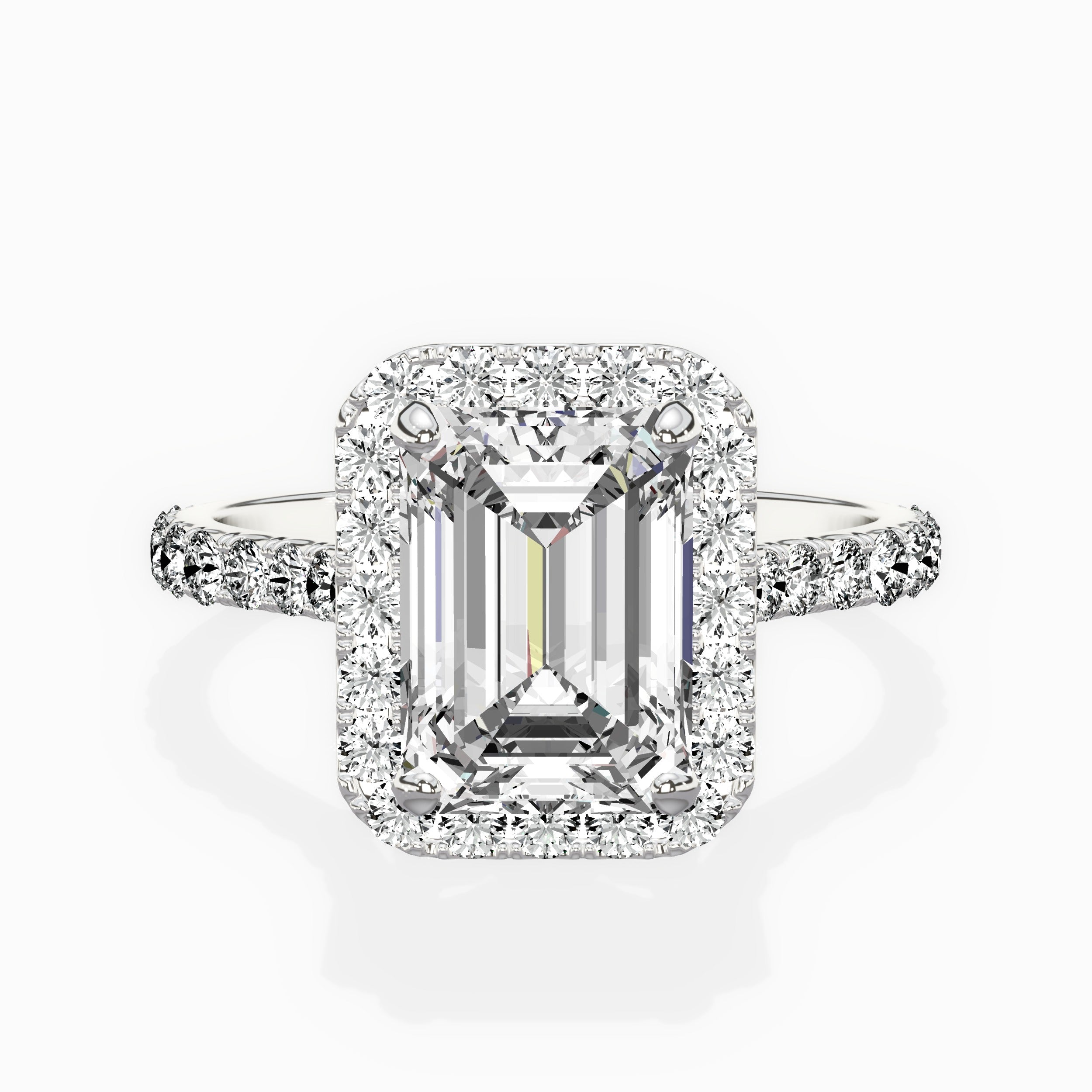 Secret Diamond Halo Engagement Ring