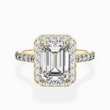 Secret Diamond Halo Engagement Ring