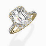 Secret Diamond Halo Engagement Ring