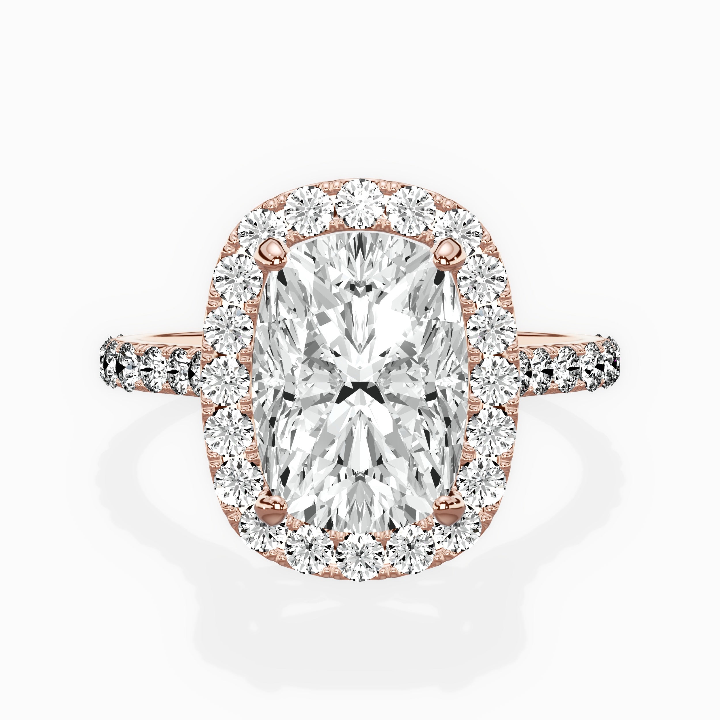 Secret Diamond Halo Engagement Ring