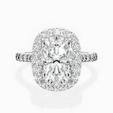 Secret Diamond Halo Engagement Ring