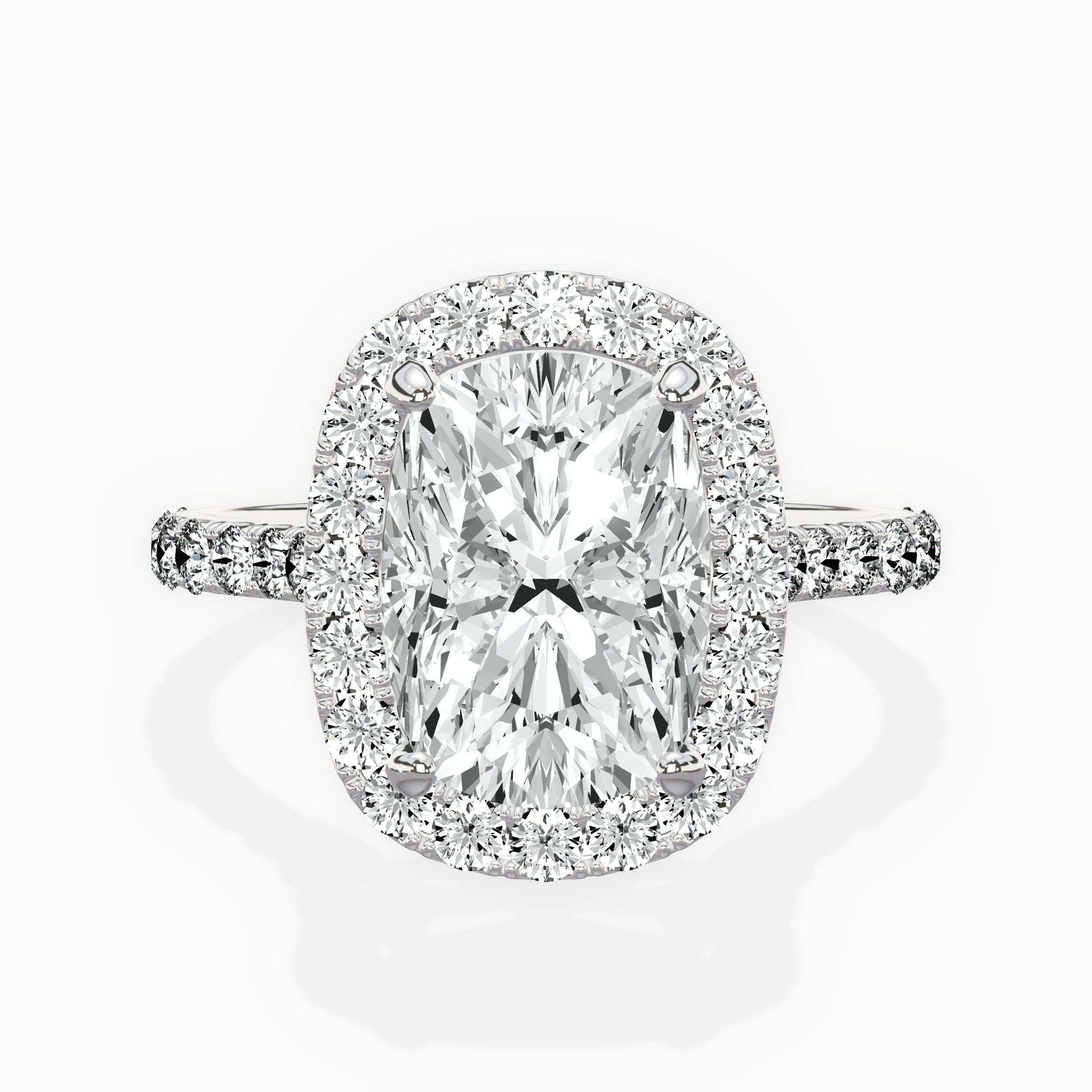 Secret Diamond Halo Engagement Ring