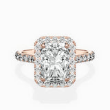 Secret Diamond Halo Engagement Ring