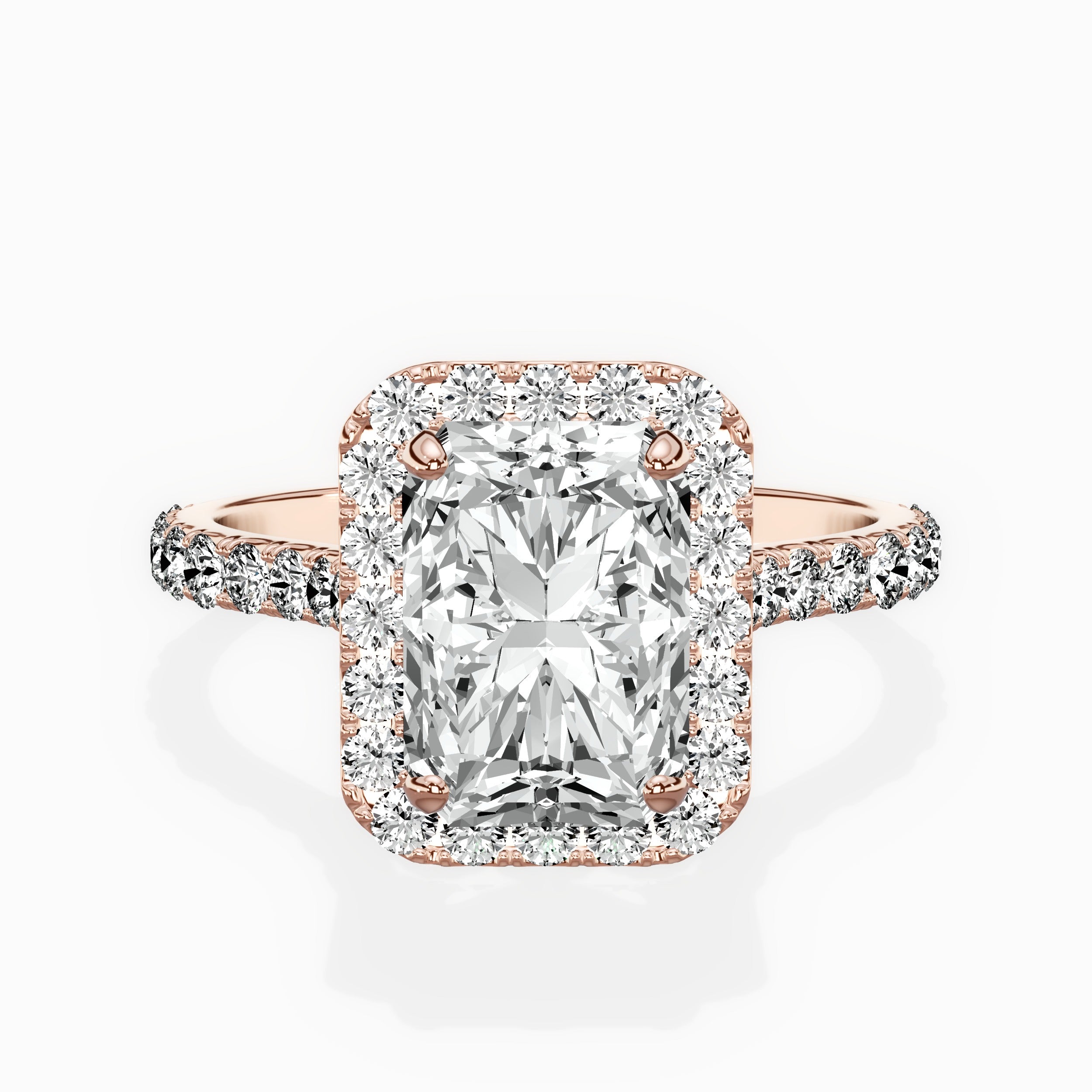 Secret Diamond Halo Engagement Ring