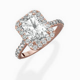 Secret Diamond Halo Engagement Ring