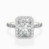 Secret Diamond Halo Engagement Ring