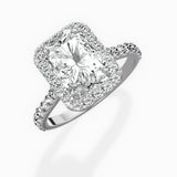 Secret Diamond Halo Engagement Ring