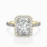 Secret Diamond Halo Engagement Ring