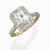 Secret Diamond Halo Engagement Ring
