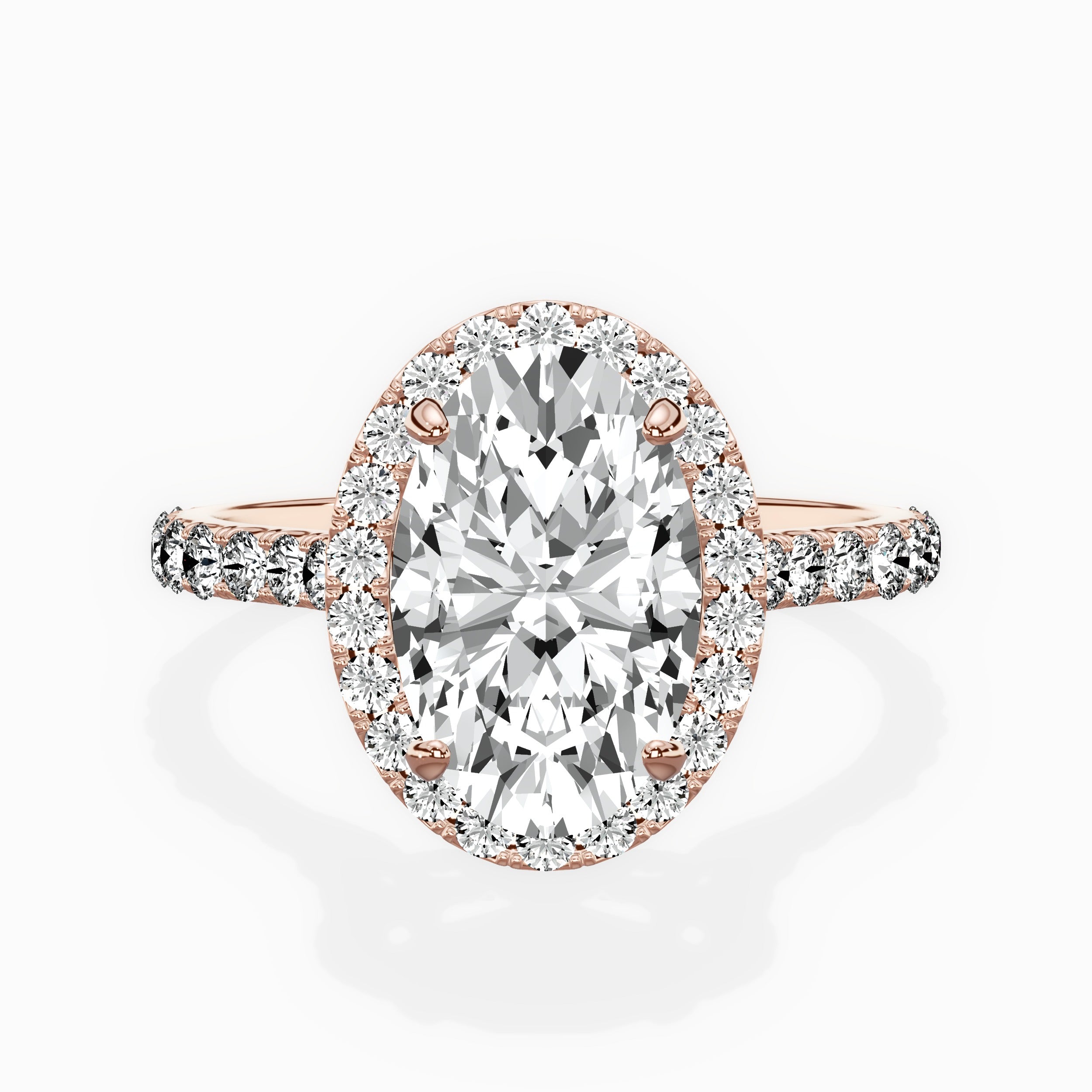 Secret Diamond Halo Engagement Ring