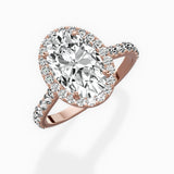 Secret Diamond Halo Engagement Ring