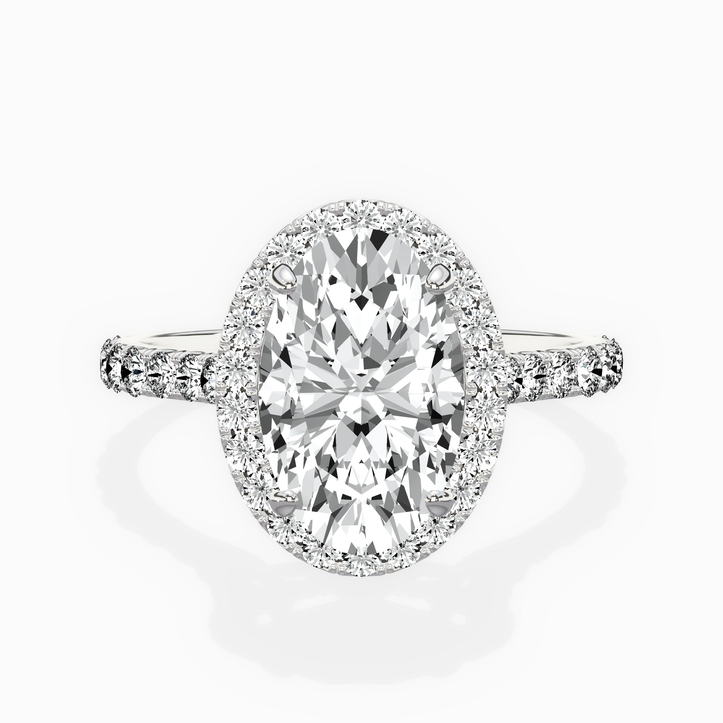 Secret Diamond Halo Engagement Ring