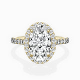 Secret Diamond Halo Engagement Ring