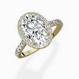 Secret Diamond Halo Engagement Ring