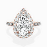 Secret Diamond Halo Engagement Ring