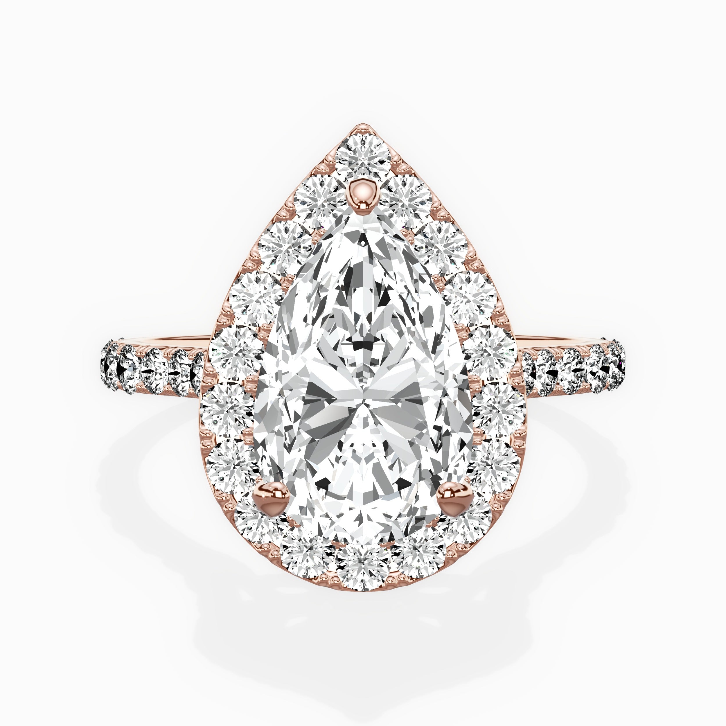 Secret Diamond Halo Engagement Ring