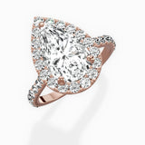 Secret Diamond Halo Engagement Ring
