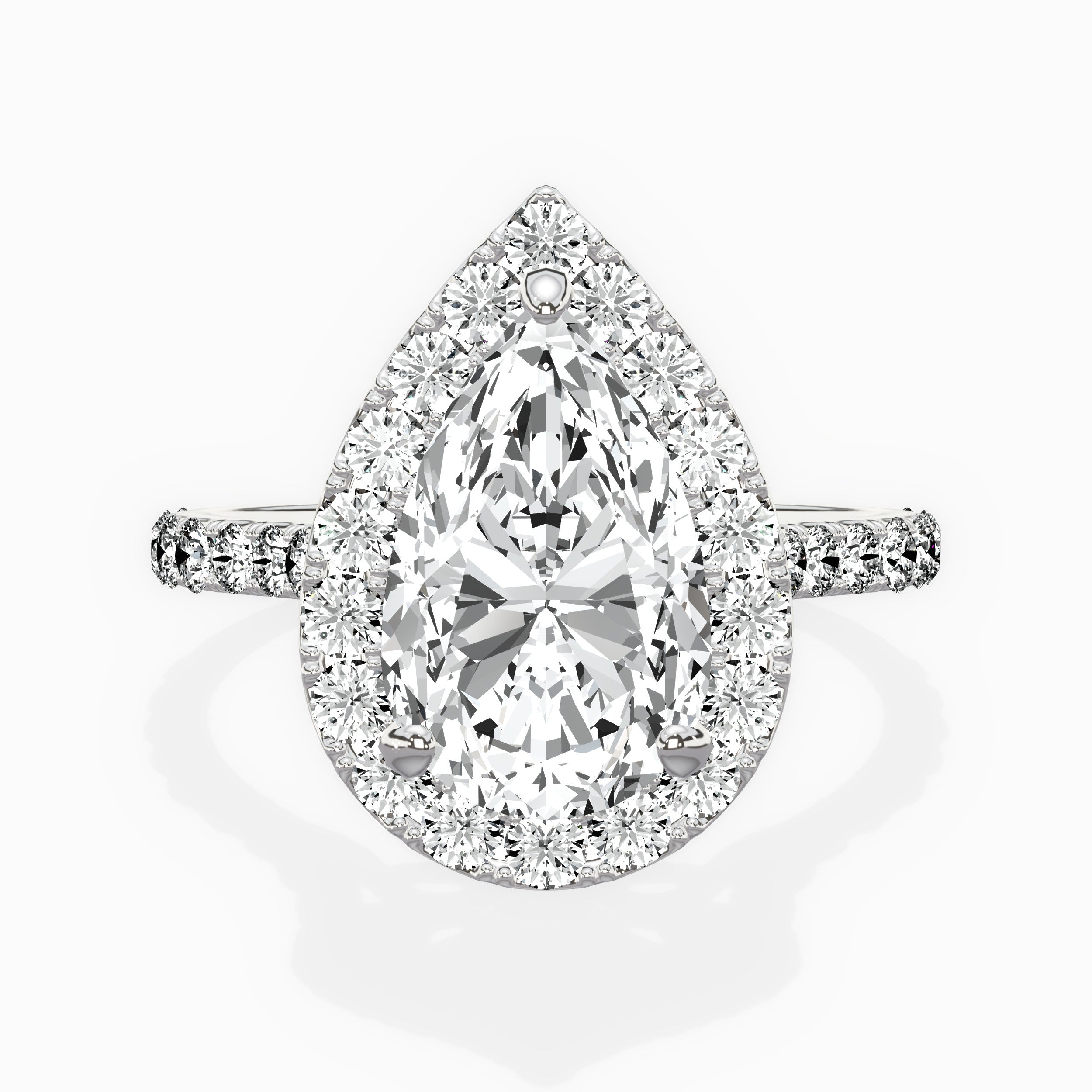 Secret Diamond Halo Engagement Ring