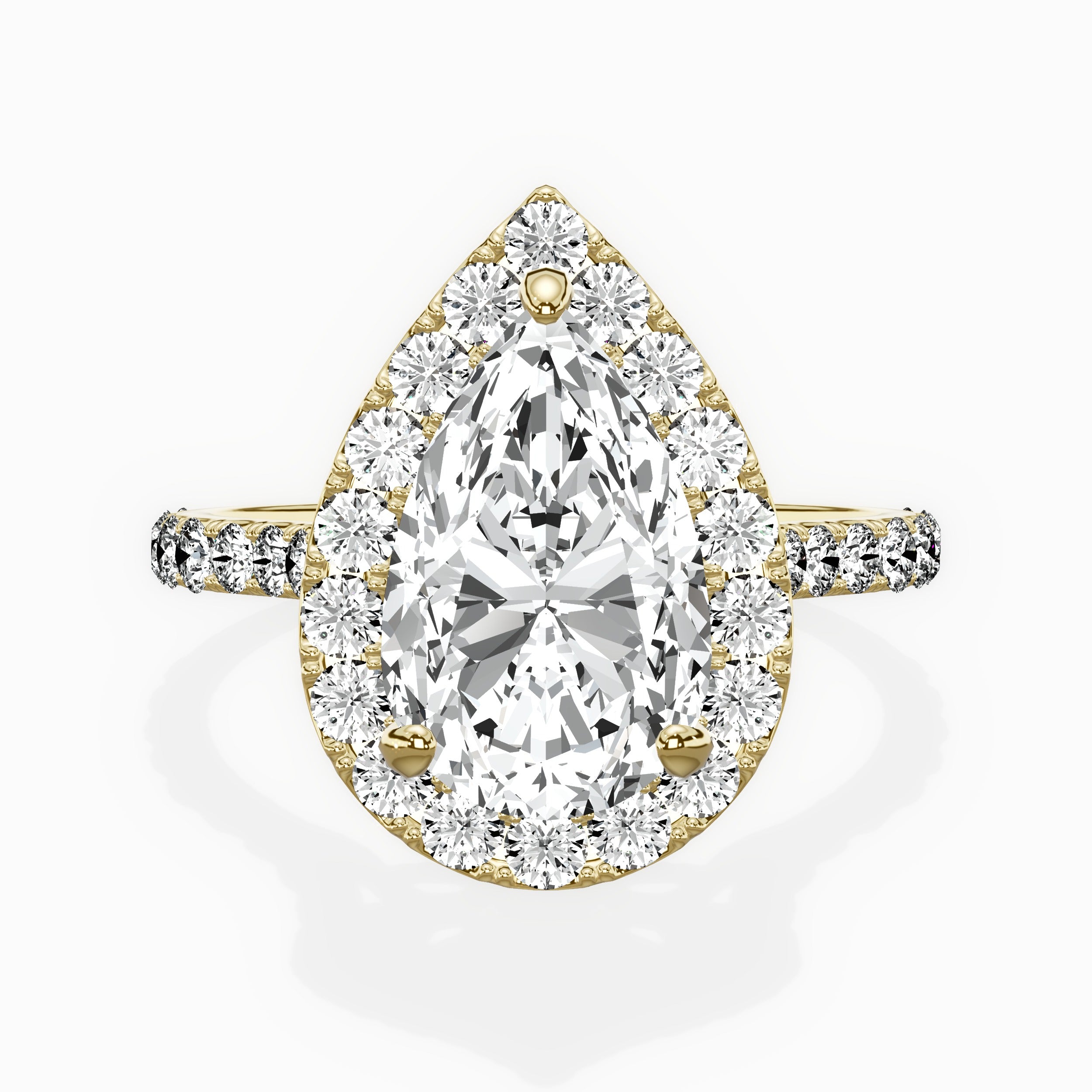 Secret Diamond Halo Engagement Ring