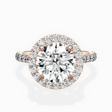 Secret Diamond Halo Engagement Ring