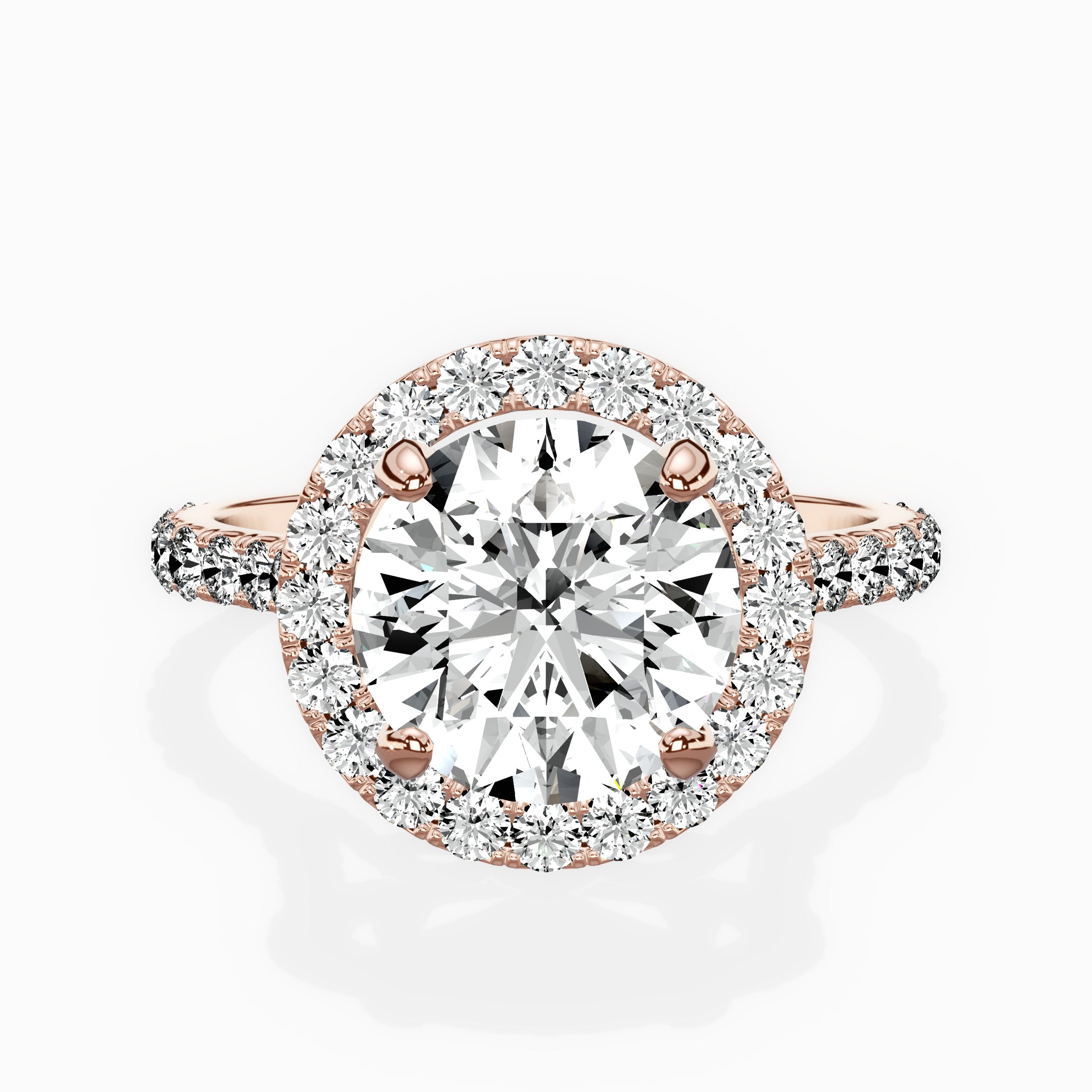 Secret Diamond Halo Engagement Ring