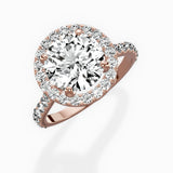 Secret Diamond Halo Engagement Ring