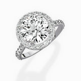 Secret Diamond Halo Engagement Ring