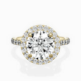 Secret Diamond Halo Engagement Ring