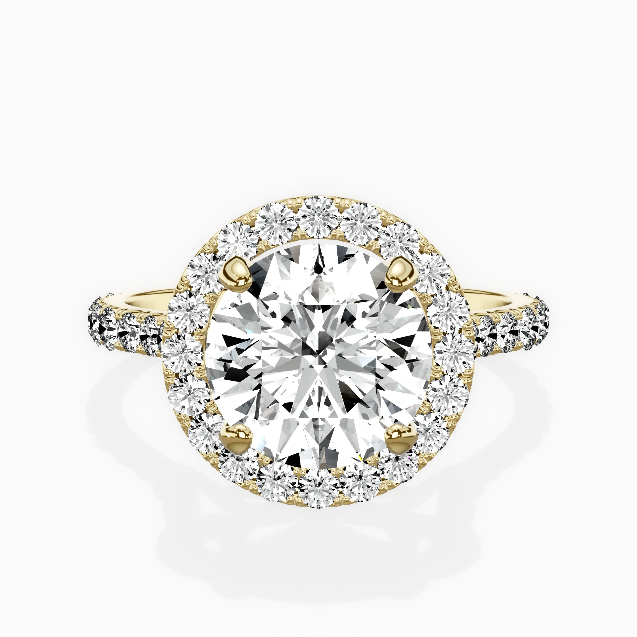Secret Diamond Halo Engagement Ring