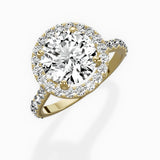Secret Diamond Halo Engagement Ring