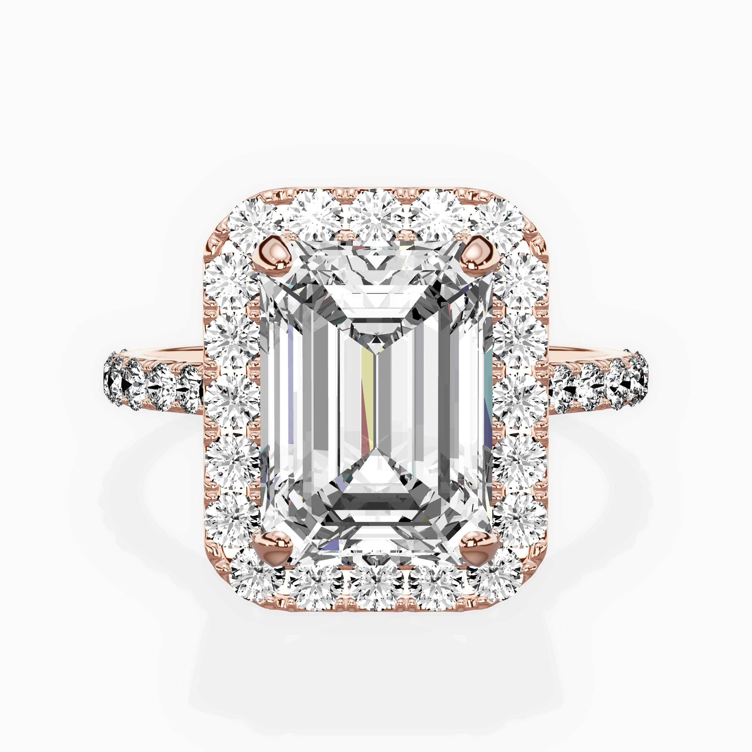 Secret Diamond Halo Engagement Ring