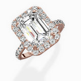 Secret Diamond Halo Engagement Ring