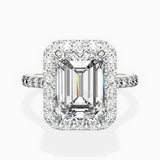 Secret Diamond Halo Engagement Ring