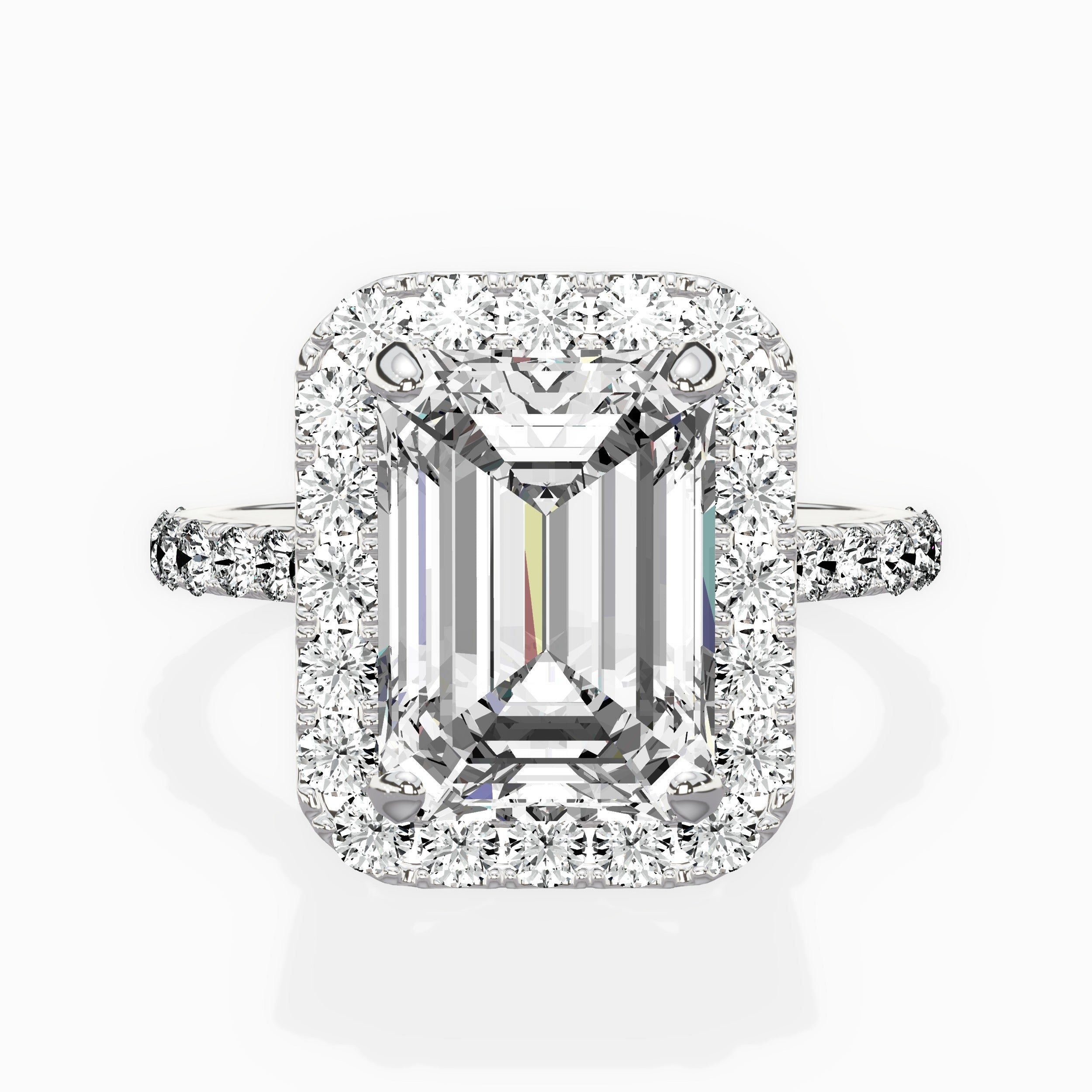 Secret Diamond Halo Engagement Ring