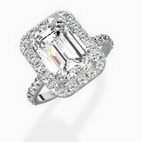 Secret Diamond Halo Engagement Ring