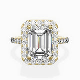 Secret Diamond Halo Engagement Ring