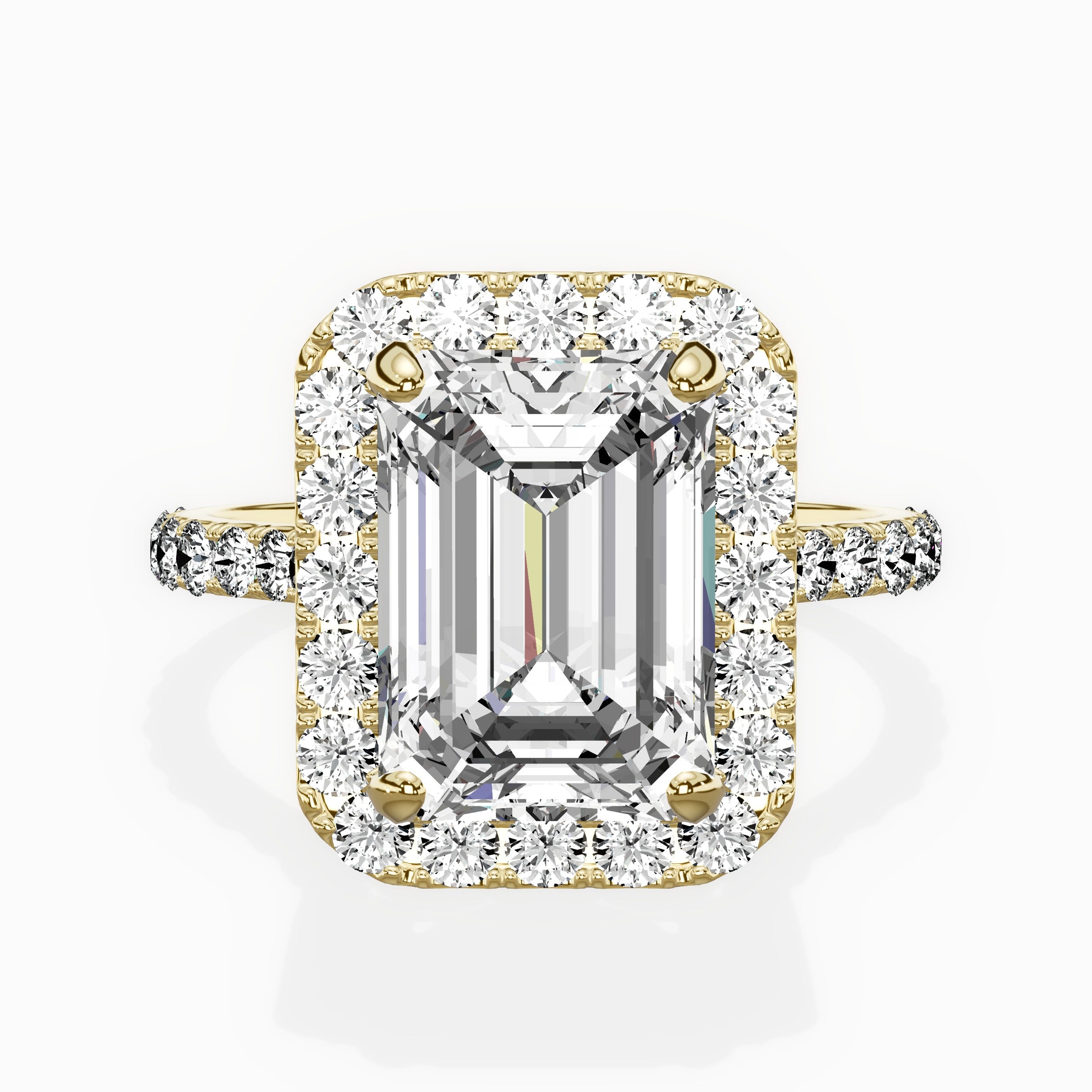 Secret Diamond Halo Engagement Ring