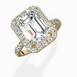 Secret Diamond Halo Engagement Ring