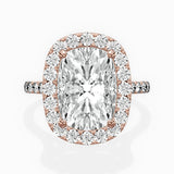Secret Diamond Halo Engagement Ring
