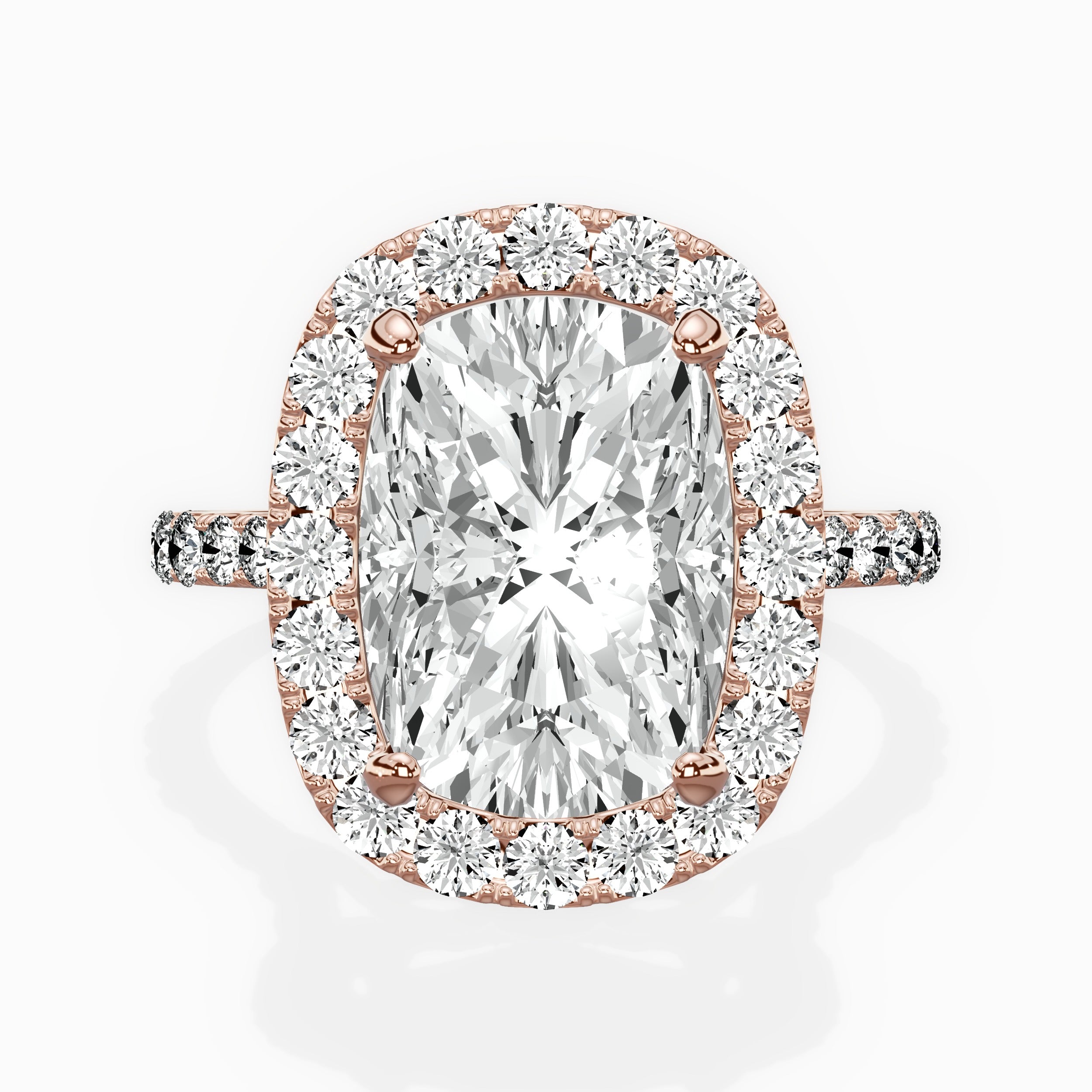 Secret Diamond Halo Engagement Ring