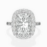 Secret Diamond Halo Engagement Ring