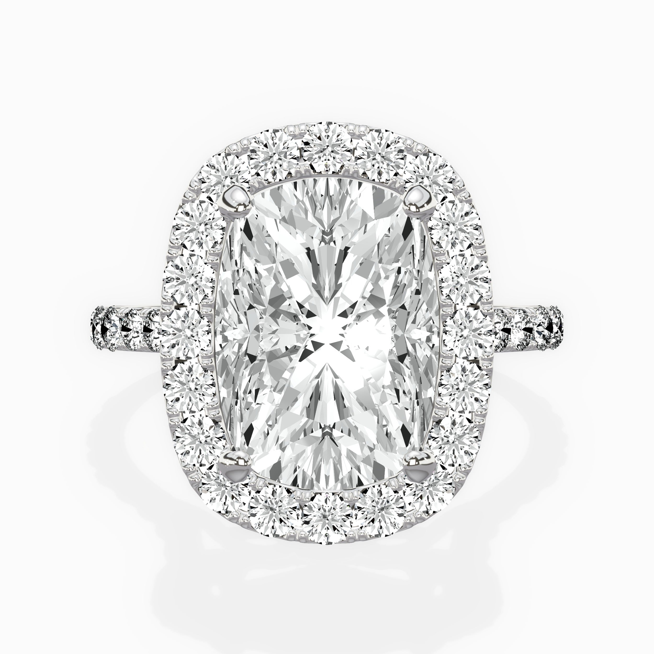 Secret Diamond Halo Engagement Ring