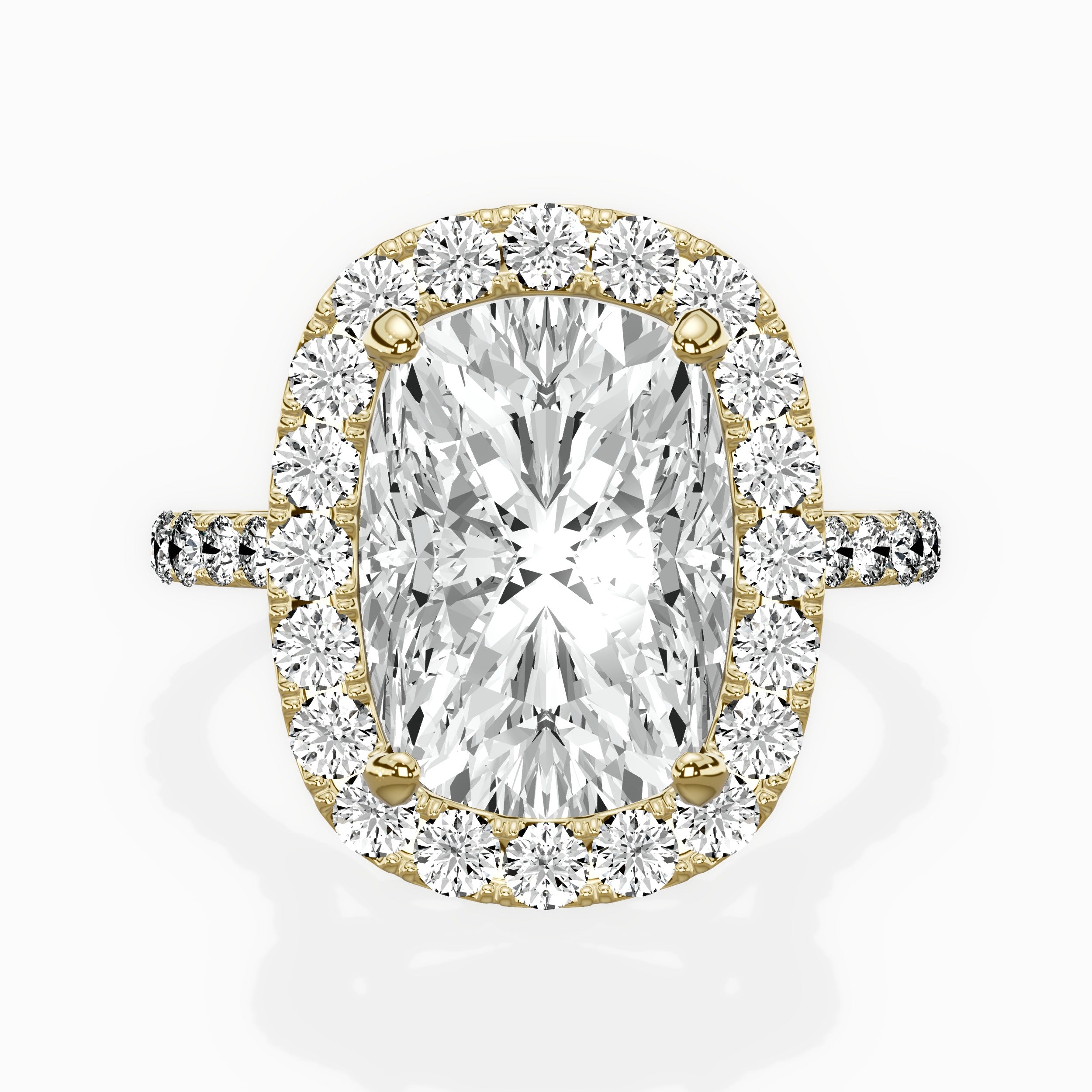 Secret Diamond Halo Engagement Ring
