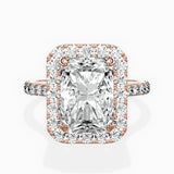Secret Diamond Halo Engagement Ring