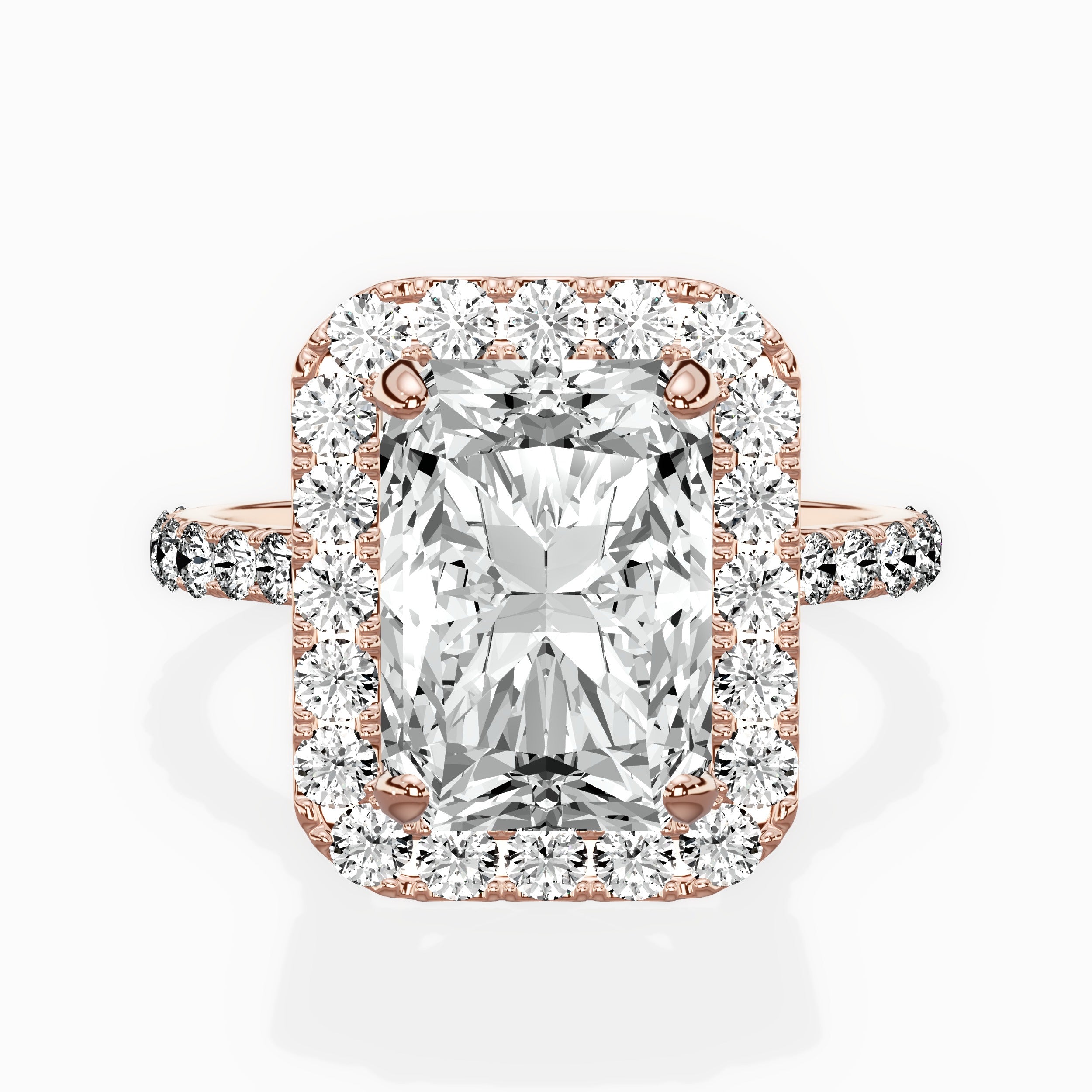 Secret Diamond Halo Engagement Ring