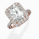 Secret Diamond Halo Engagement Ring