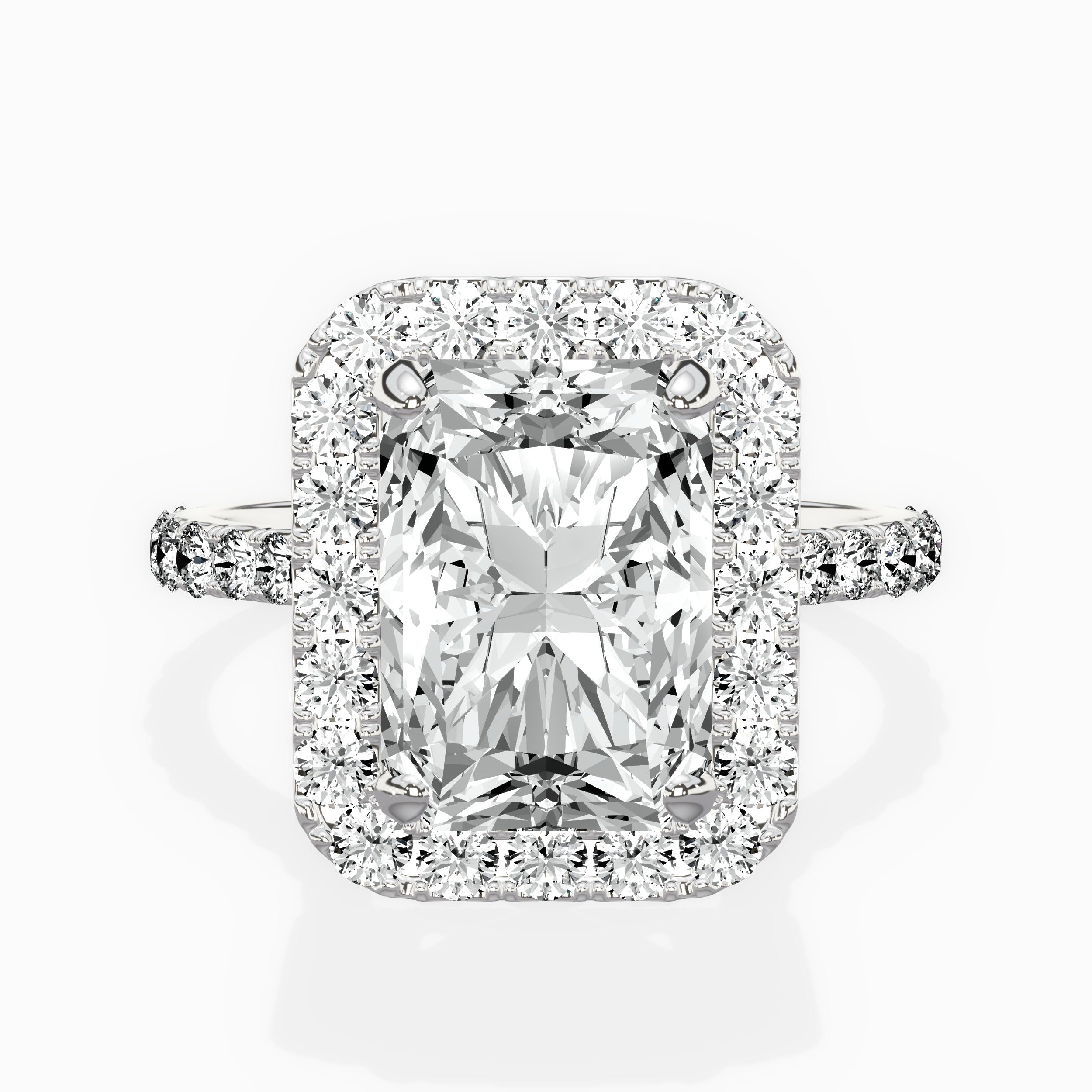 Secret Diamond Halo Engagement Ring