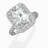 Secret Diamond Halo Engagement Ring