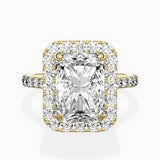 Secret Diamond Halo Engagement Ring