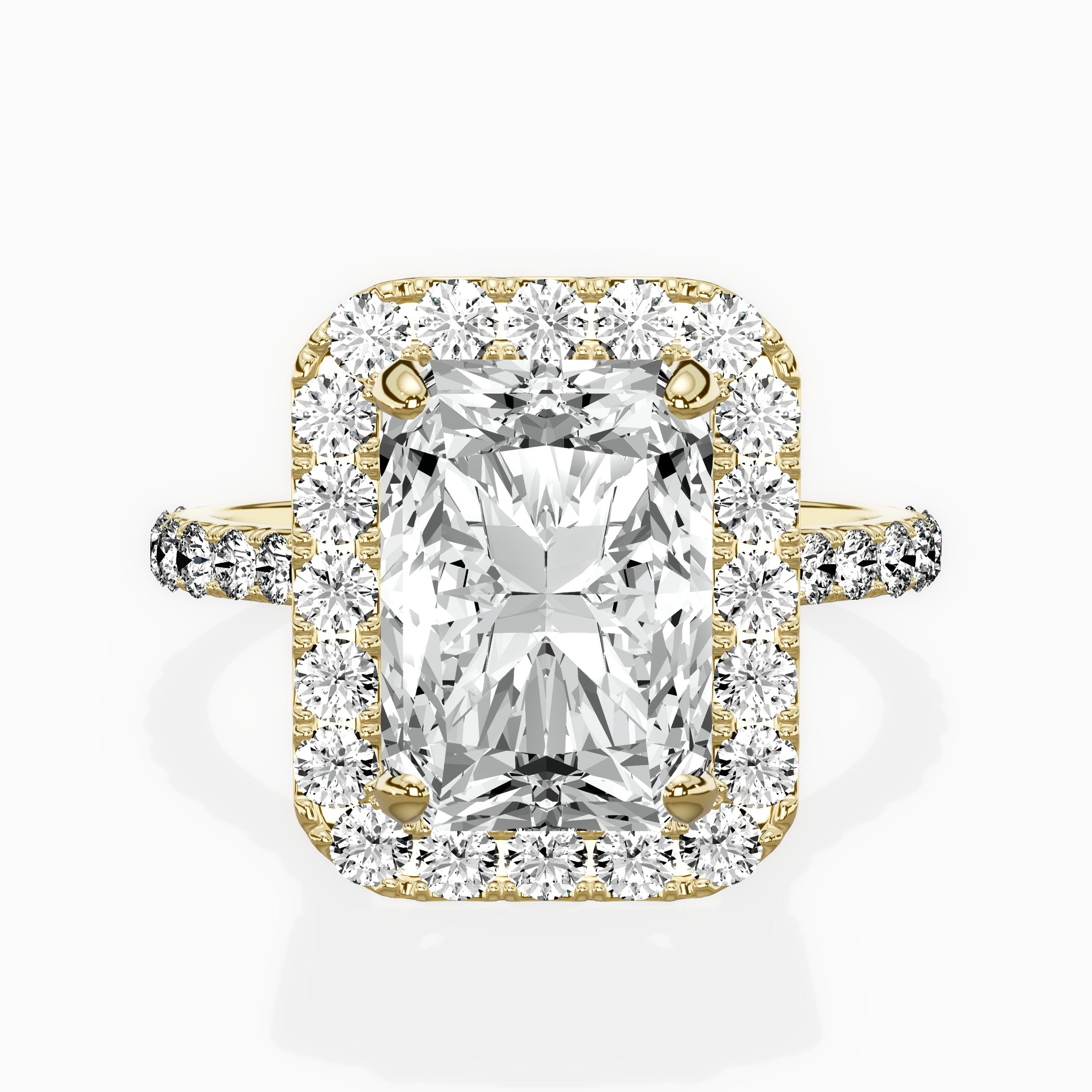 Secret Diamond Halo Engagement Ring